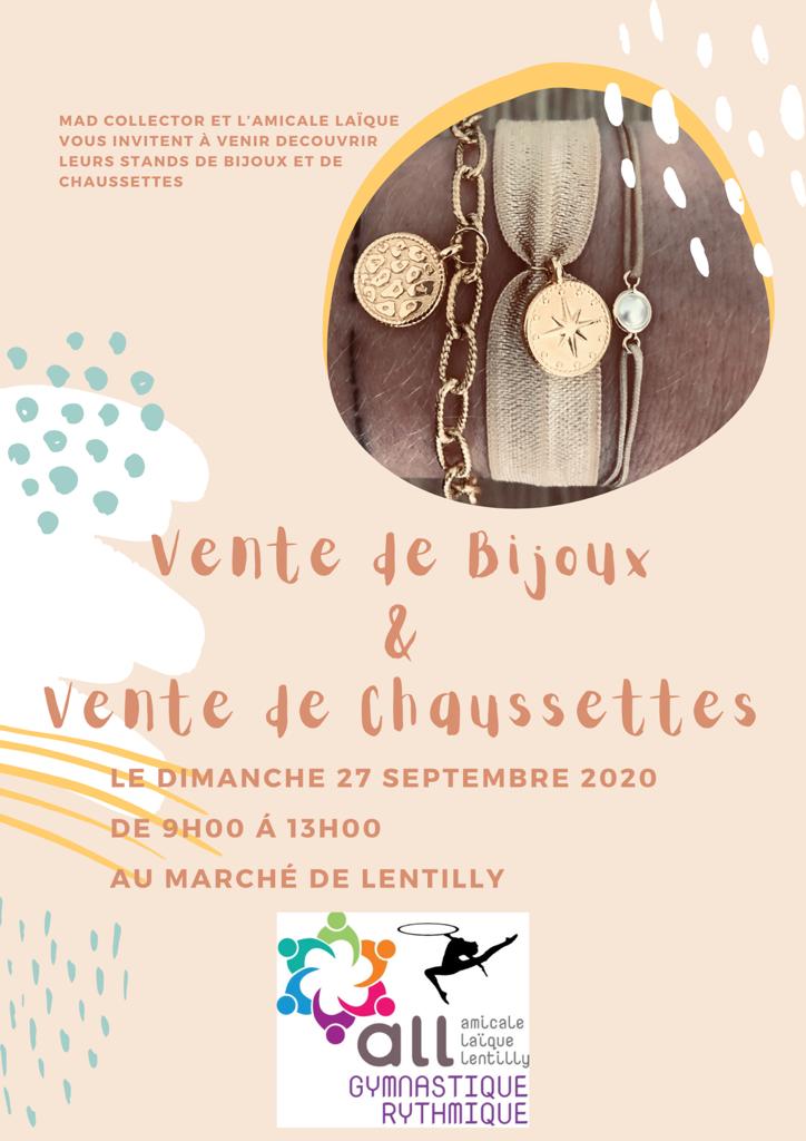 Vente de Bijoux et Chaussettes sur le marché – dimanche 27 Septembre